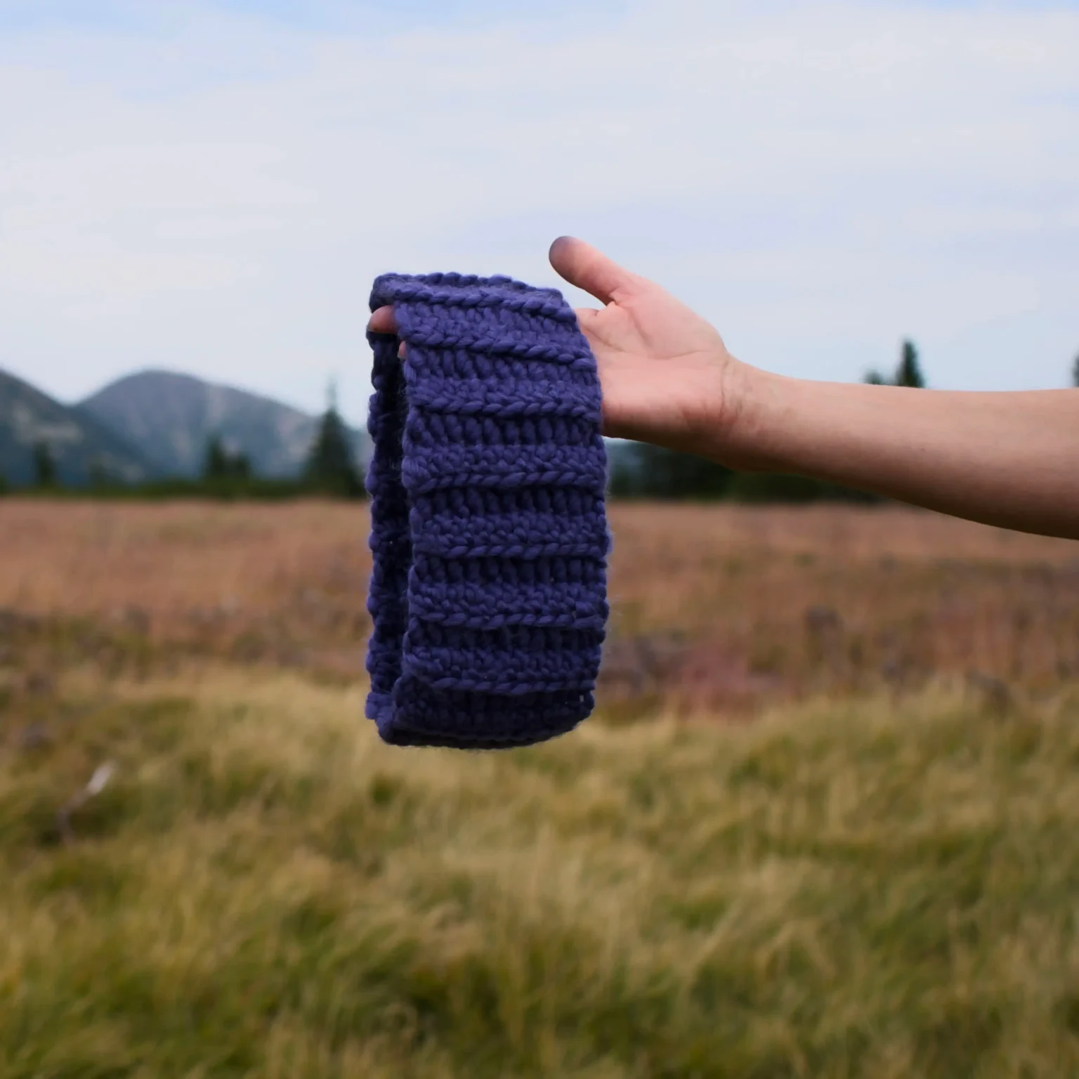 Háčkovaná čelenka-Chunky žebro